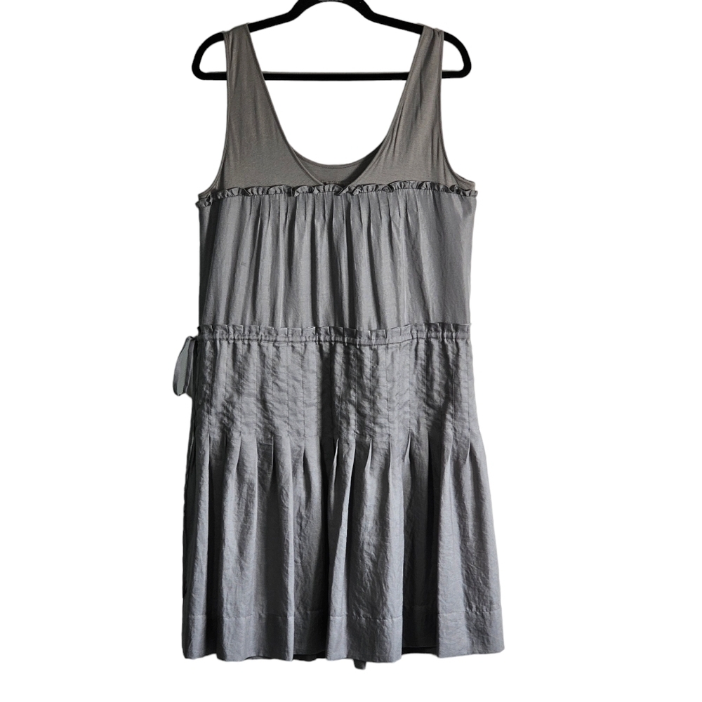 BCBGMaxAzria Light Gray Ruffle Mini Dress - Picture 2 of 12